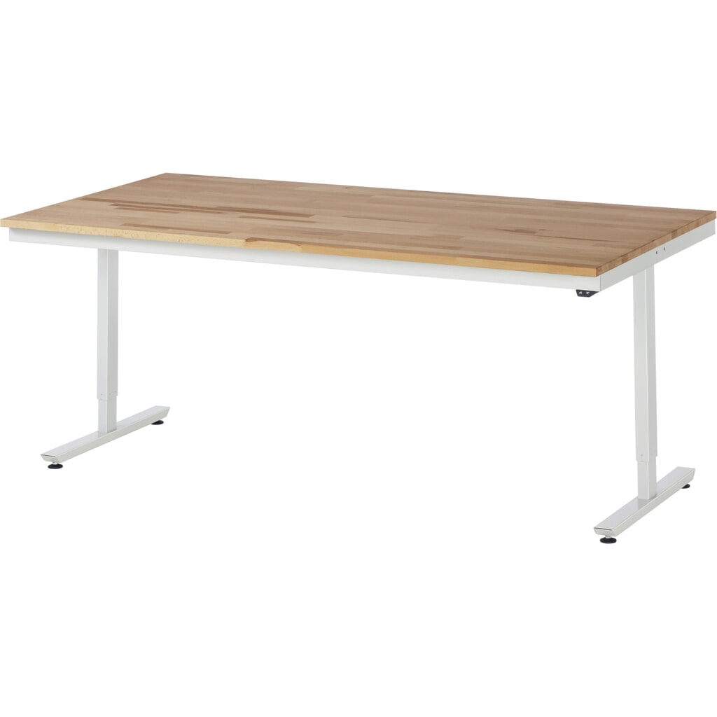 Immagine del prodotto n. 1: Tavolo da lavoro RAU regolabile in altezza elettricamente Serie adlatus 300, AxLxP 720-1.120 x 2.000 x 1.000 mm, piano di lavoro in faggio massiccio