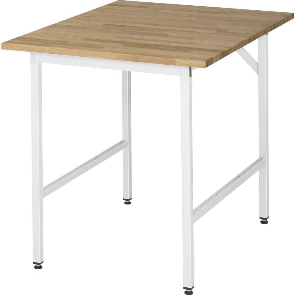Immagine del prodotto n. 1: Tavolo da lavoro RAU regolabile in altezza serie JERRY, AxLxP 800-850 x 750 x 1.000 mm, piano di lavoro in faggio massiccio