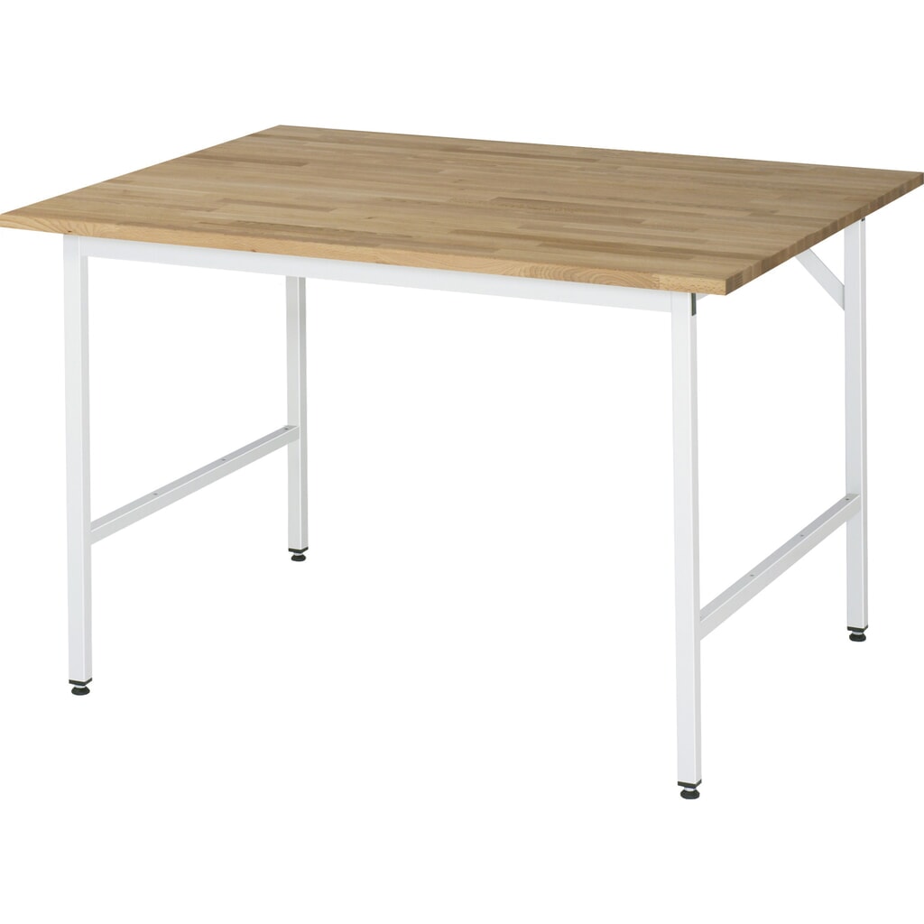 Tavolo da lavoro RAU regolabile in altezza serie JERRY, AxLxP 800-850 x 1.250 x 1.000 mm, piano di lavoro in faggio massiccio Immagine del prodotto: Tavolo da lavoro RAU regolabile in altezza serie JERRY, AxLxP 800-850 x 1.250 x 1.000 mm, piano di lavoro in faggio massiccio