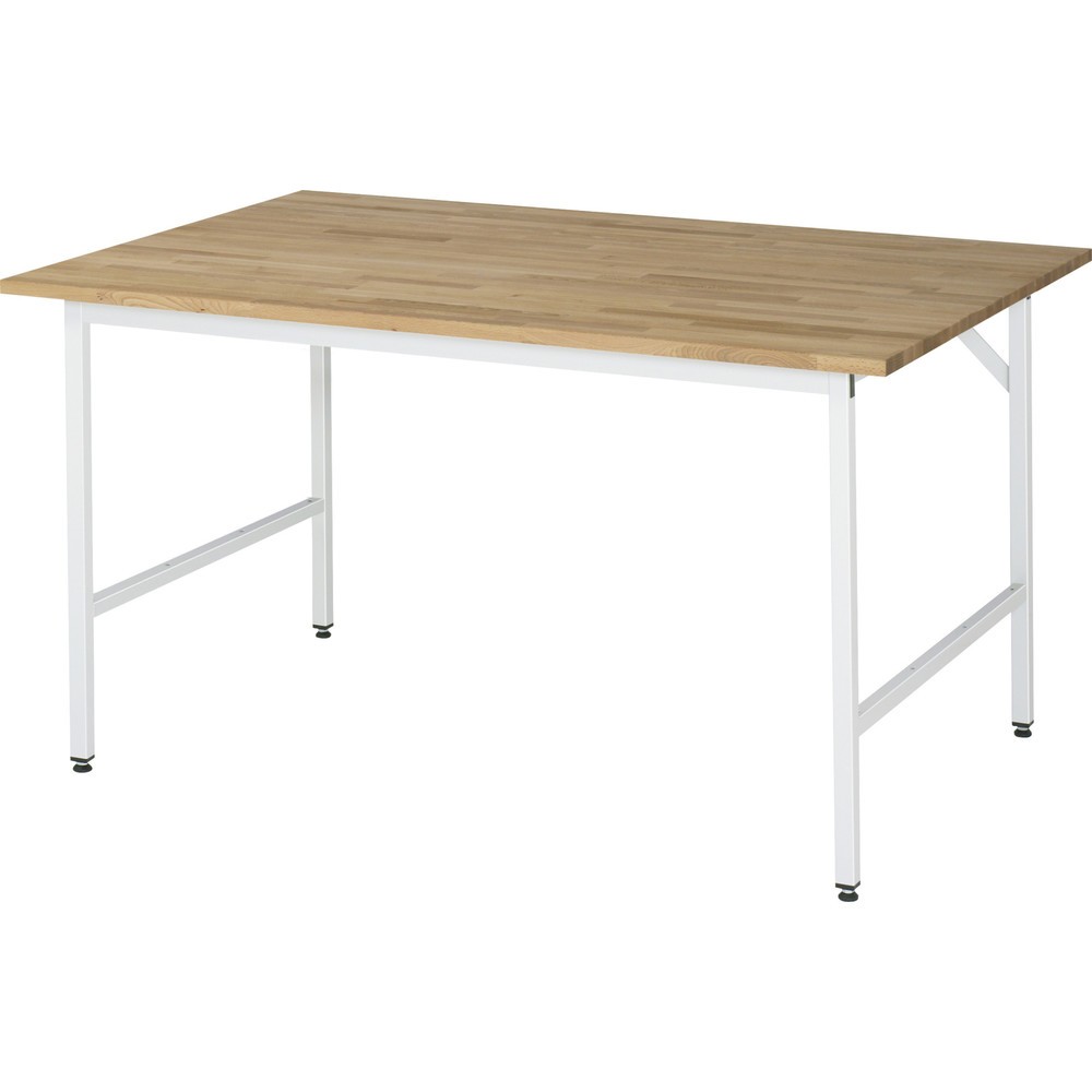 Immagine del prodotto n. 1: Tavolo da lavoro RAU regolabile in altezza serie JERRY, AxLxP 800-850 x 1.500 x 1.000 mm, piano di lavoro in faggio massiccio