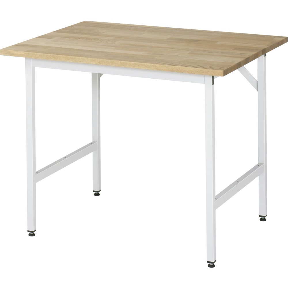 Immagine del prodotto n. 1: Tavolo da lavoro RAU regolabile in altezza serie JERRY, AxLxP 800-850 x 1.000 x 800 mm, piano di lavoro in faggio massiccio