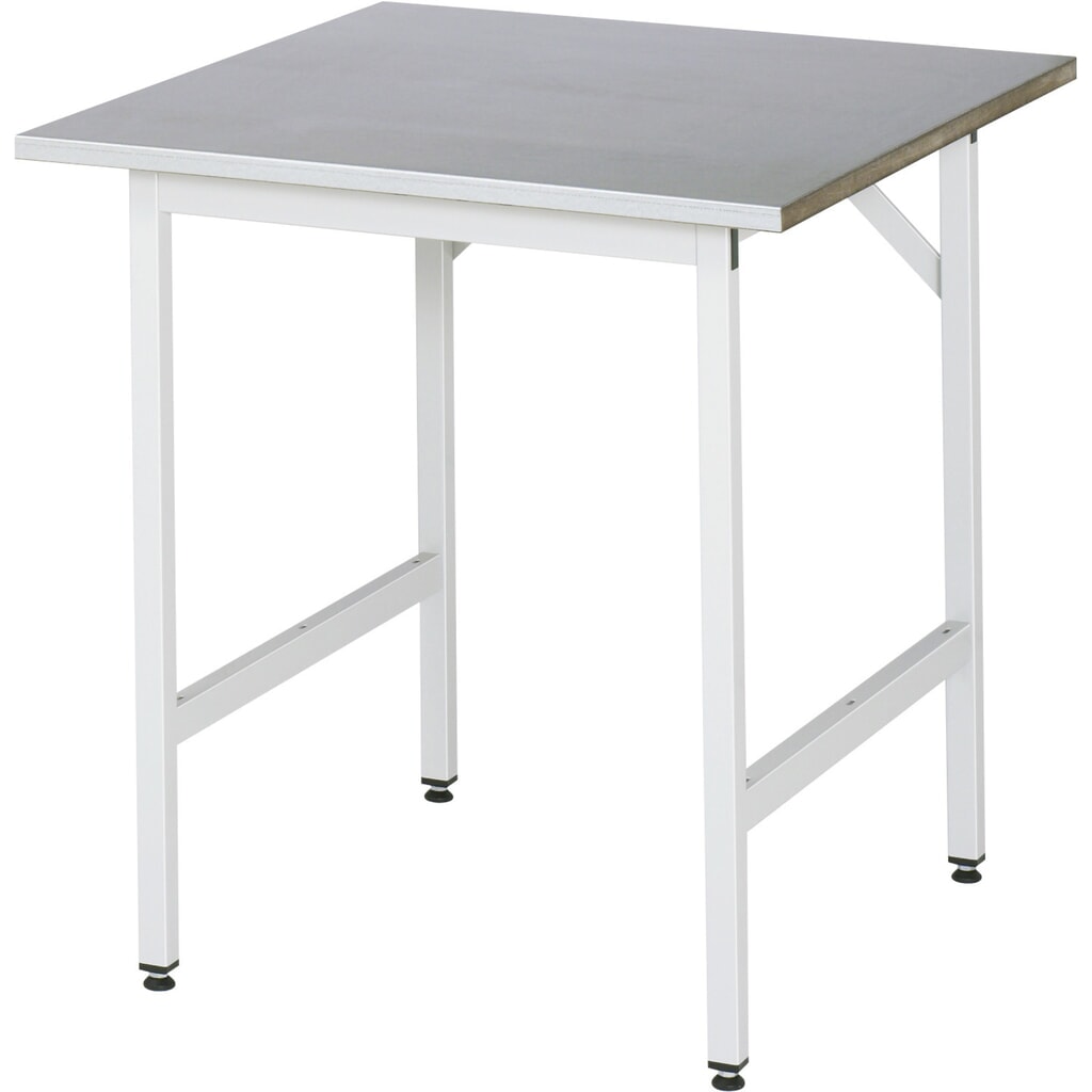 Tavolo da lavoro RAU regolabile in altezza serie JERRY, AxLxP 800-850 x 750 x 800 mm, piano di lavoro con rivestimento in lamiera d’acciaio inox Immagine del prodotto: Tavolo da lavoro RAU regolabile in altezza serie JERRY, AxLxP 800-850 x 750 x 800 mm, piano di lavoro con rivestimento in lamiera d’acciaio inox