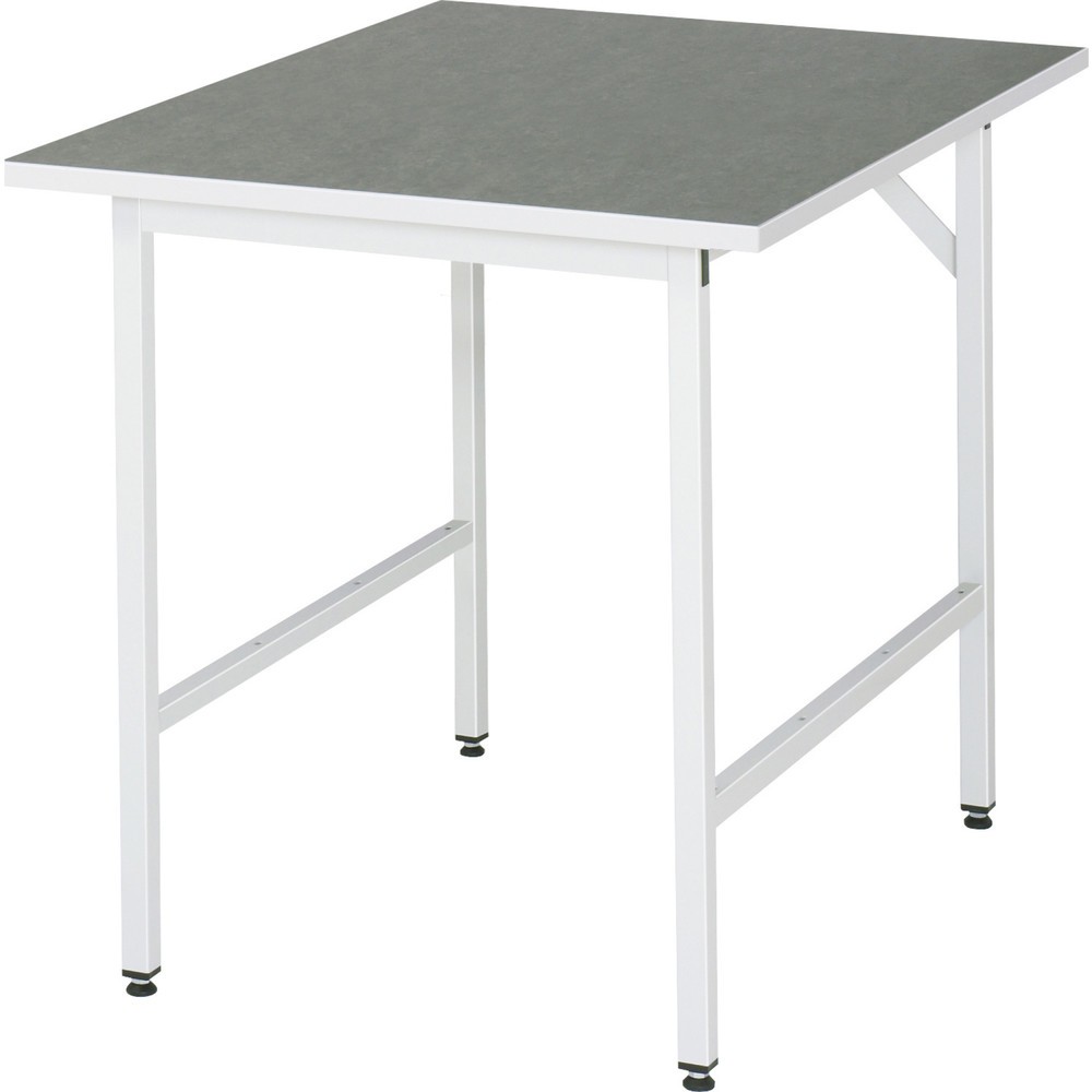 Immagine del prodotto: Tavolo da lavoro RAU regolabile in altezza serie JERRY, AxLxP 800-850 x 750 x 1.000 mm, piano di lavoro con rivestimento universale/in linoleum
