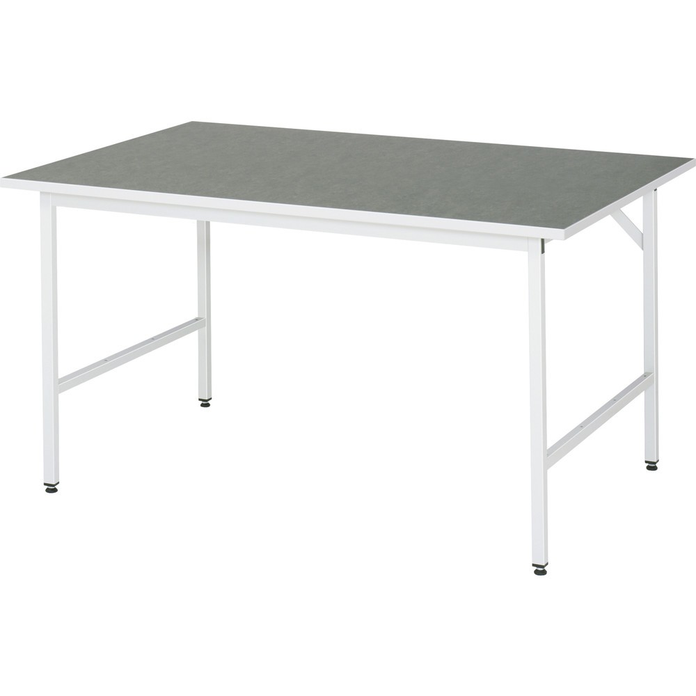 Tavolo da lavoro RAU regolabile in altezza serie JERRY, AxLxP 800-850 x 1.500 x 1.000 mm, piano di lavoro con rivestimento universale/in linoleum Immagine del prodotto: Tavolo da lavoro RAU regolabile in altezza serie JERRY, AxLxP 800-850 x 1.500 x 1.000 mm, piano di lavoro con rivestimento universale/in linoleum