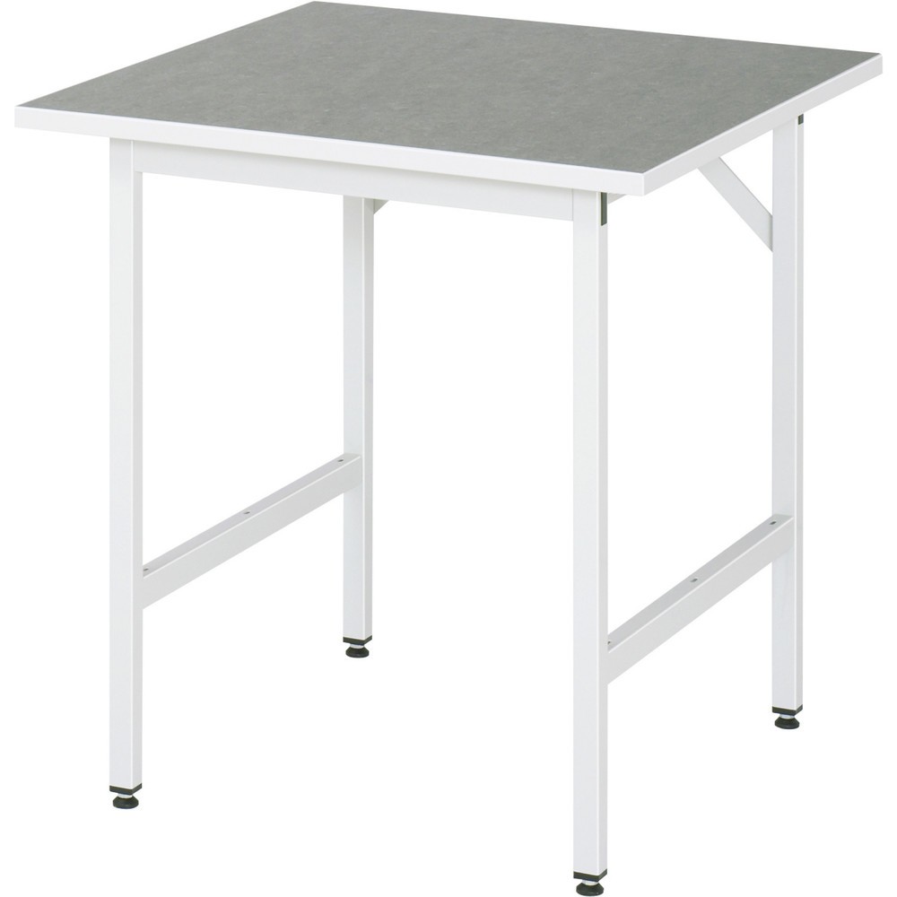 Immagine del prodotto n. 1: Tavolo da lavoro RAU regolabile in altezza serie JERRY, AxLxP 800-850 x 750 x 800 mm, piano di lavoro con rivestimento universale/in linoleum