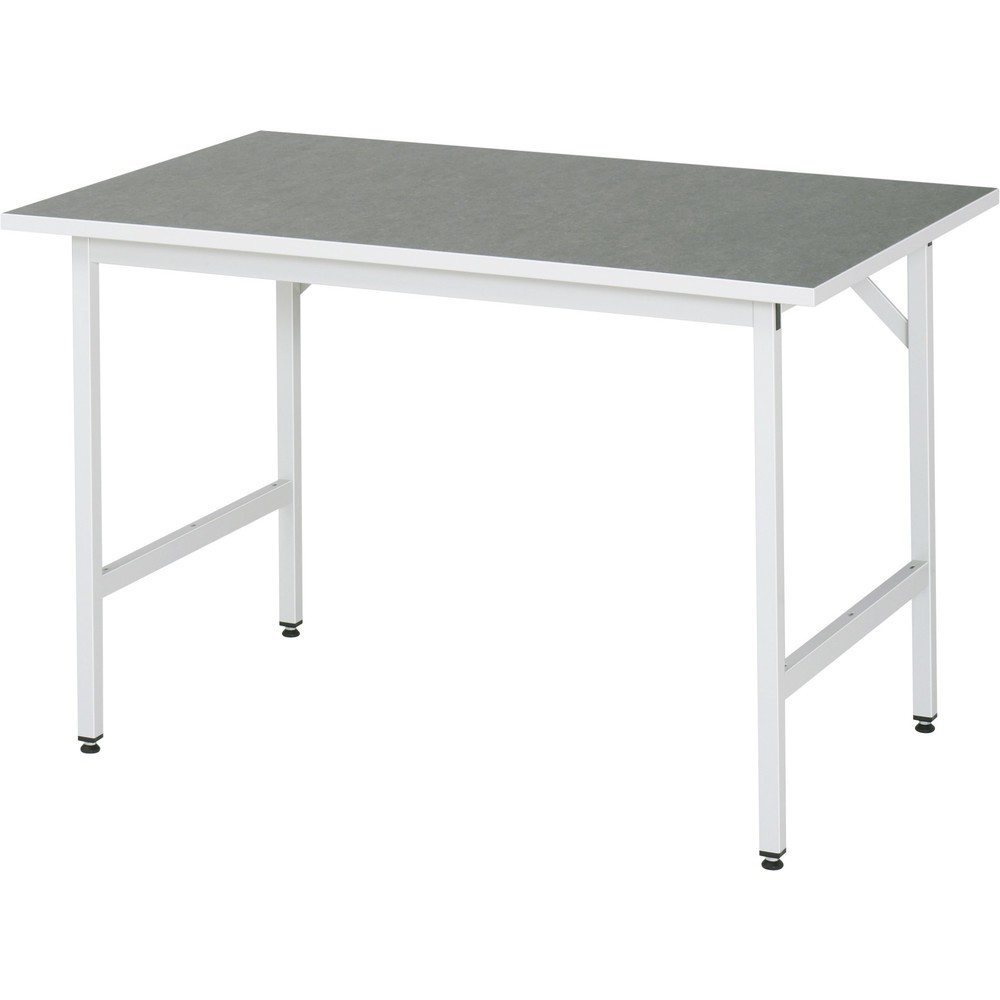 Immagine del prodotto n. 1: Tavolo da lavoro RAU regolabile in altezza serie JERRY, AxLxP 800-850 x 1.250 x 800 mm, piano di lavoro con rivestimento universale/in linoleum
