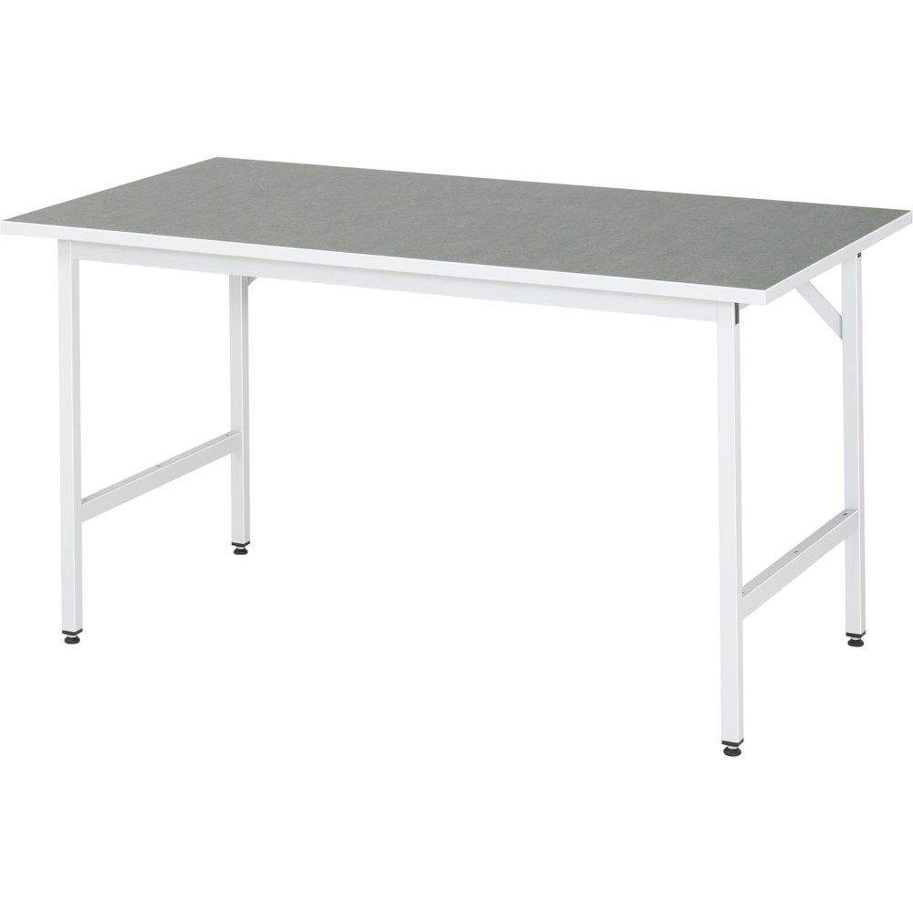 Immagine del prodotto n. 1: Tavolo da lavoro RAU regolabile in altezza serie JERRY, AxLxP 800-850 x 1.500 x 800 mm, piano di lavoro con rivestimento universale/in linoleum