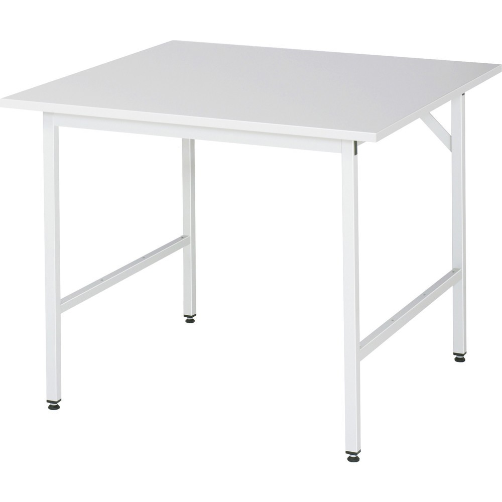 Immagine del prodotto n. 1: Tavolo da lavoro RAU regolabile in altezza serie JERRY, AxLxP 800-850 x 1.000 x 1.000 mm, piano di lavoro con rivestimento in melamina EGB