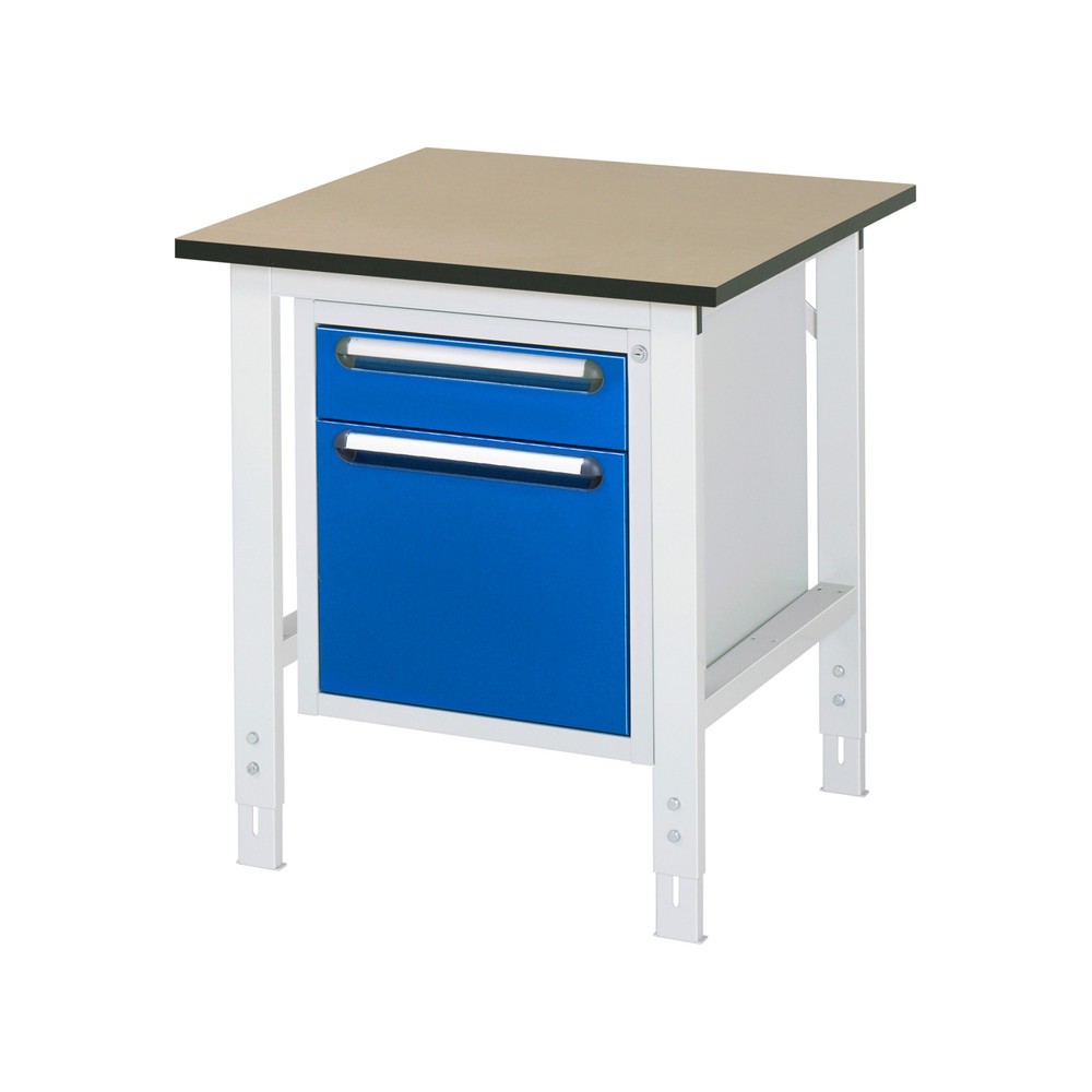 Tavolo da lavoro RAU regolabile in altezza serie TOM, AxLxP 760-1.080 x 750 x 800 mm, 2 cassetti, piano di lavoro in MDF Immagine del prodotto: Tavolo da lavoro RAU regolabile in altezza serie TOM, AxLxP 760-1.080 x 750 x 800 mm, 2 cassetti, piano di lavoro in MDF