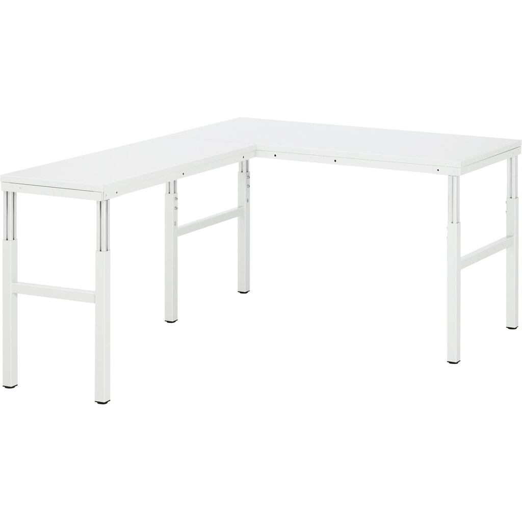 Tavolo da lavoro RAU Serie E, AxLxP 650-1.000 x 700 x 500 mm, piano di lavoro con rivestimento in melamina Immagine del prodotto n. 4: Tavolo da lavoro RAU Serie E, AxLxP 650-1.000 x 700 x 500 mm, piano di lavoro con rivestimento in melamina