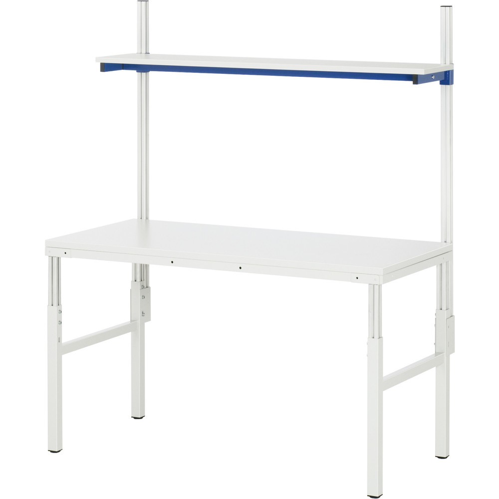 Immagine del prodotto: Tavolo da lavoro RAU Serie E, con ripiano, AxLxP 650-1.000 x 1.500 x 500 mm, piano di lavoro con rivestimento in melamina