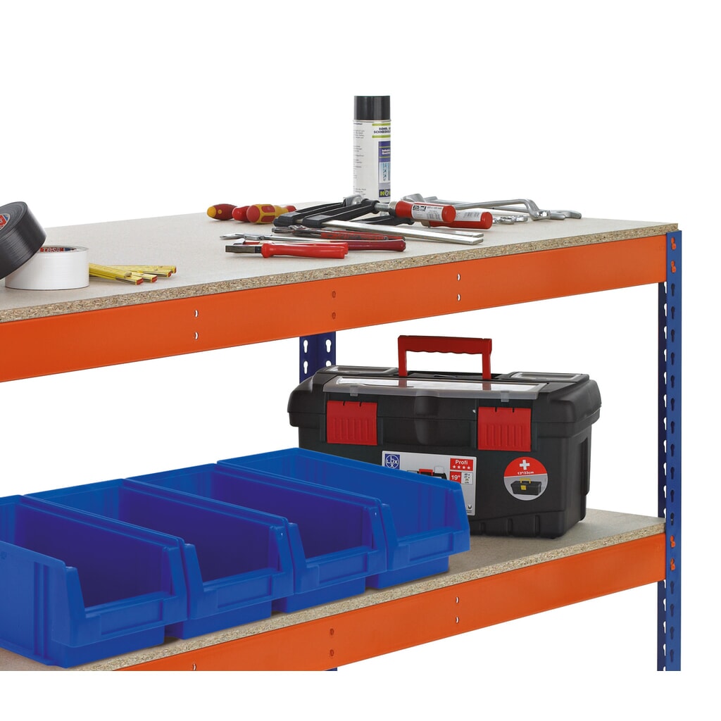 Tavolo da lavoro SCHULTE con 2 pannelli di truciolato, AxLxP 990 x 1.536 x 621 mm Immagine del prodotto n. 3: Tavolo da lavoro SCHULTE con 2 pannelli di truciolato, AxLxP 990 x 1.536 x 621 mm