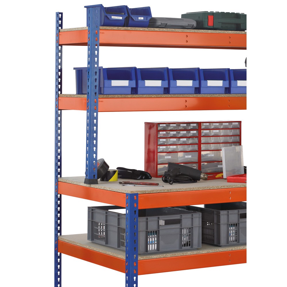Immagine del prodotto n. 2: Tavolo da lavoro SCHULTE con sovrastruttura, portata per piano 320 kg, AxLxP 1.981/990 x 1.536 x 763/316 mm