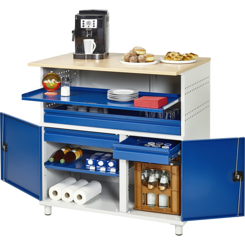 Tavolo per computer RAU con alloggiamento monitor, fisso Immagine del prodotto n. 6: Tavolo per computer RAU con alloggiamento monitor, fisso
