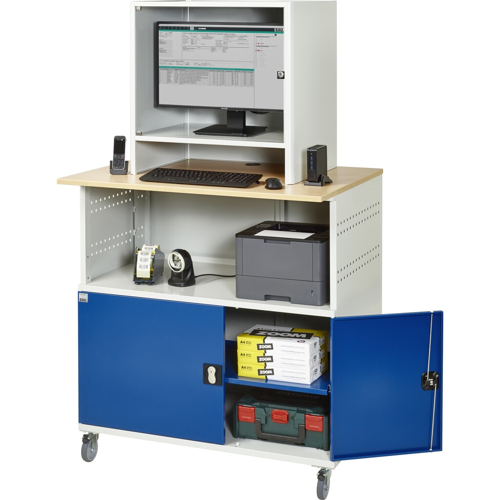 Tavolo per computer RAU con alloggiamento monitor, mobile Immagine del prodotto n. 6: Tavolo per computer RAU con alloggiamento monitor, mobile