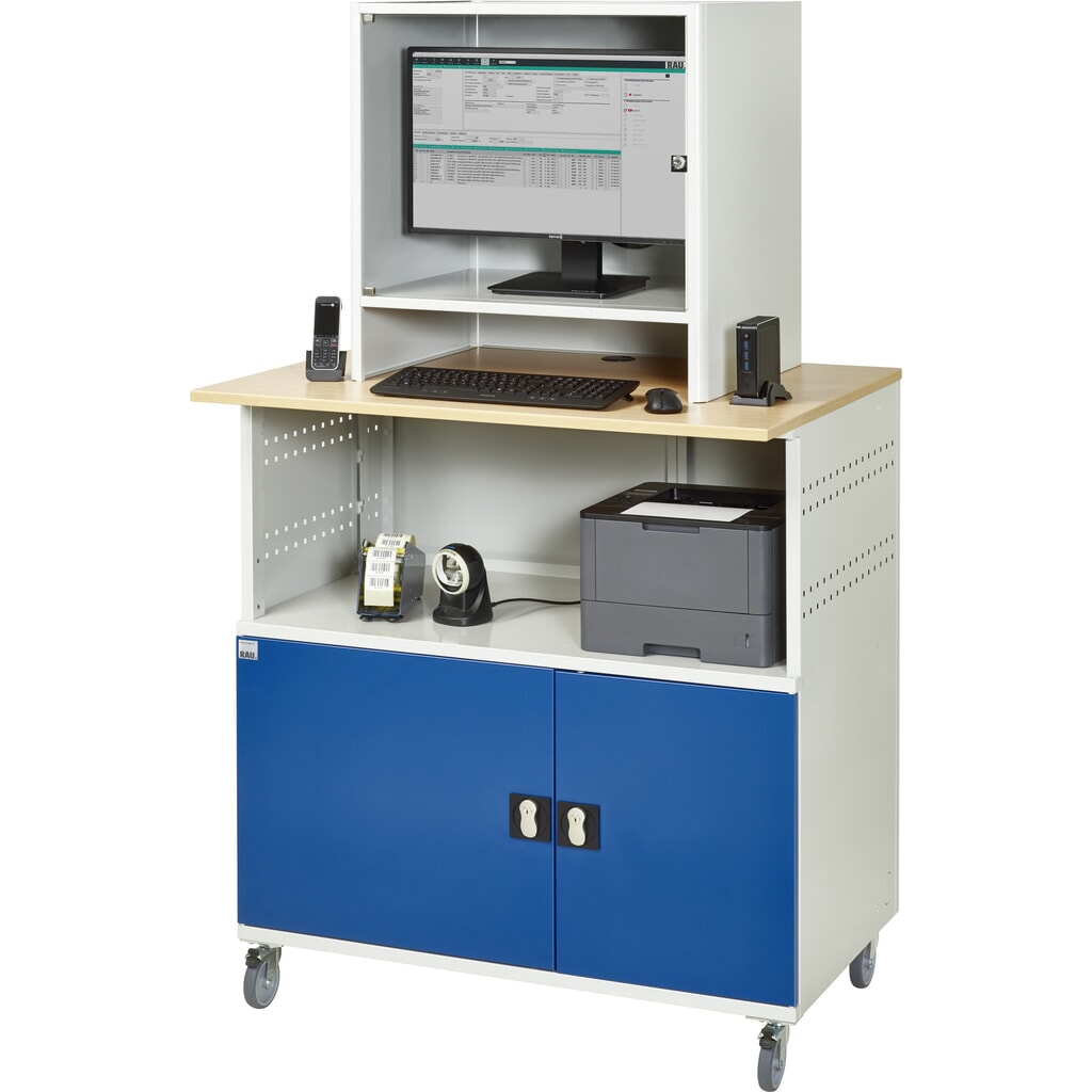 Tavolo per computer RAU con alloggiamento monitor, mobile Immagine del prodotto n. 7: Tavolo per computer RAU con alloggiamento monitor, mobile
