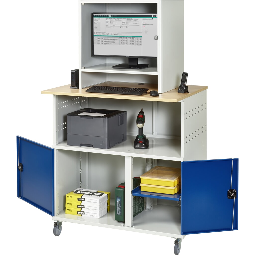 Tavolo per computer RAU con alloggiamento monitor, mobile Immagine del prodotto: Tavolo per computer RAU con alloggiamento monitor, mobile