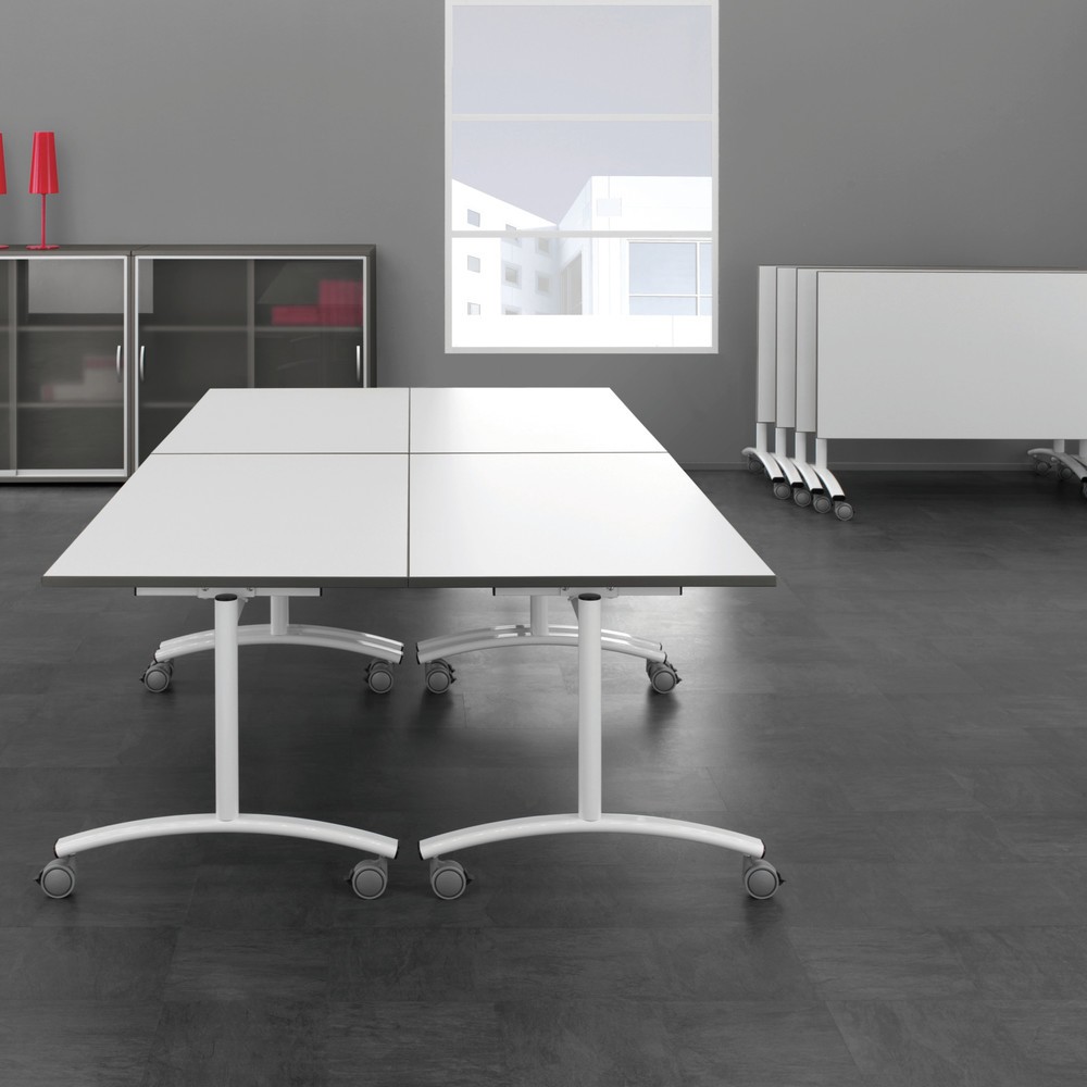 Immagine del prodotto: Tavolo pieghevole su ruote, LxP 1.600 x 800 mm, grigio chiaro