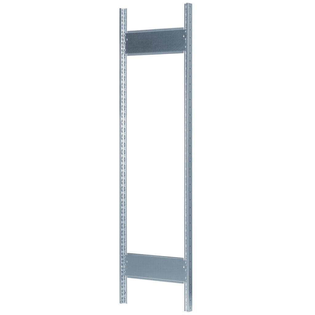 Immagine del prodotto: Telaio con profilo a T MULTIplus per scaffalature a ripiani SCHULTE, zincato, premontato, 2 ripiani di profondità, HxD 2.000 x 500 mm