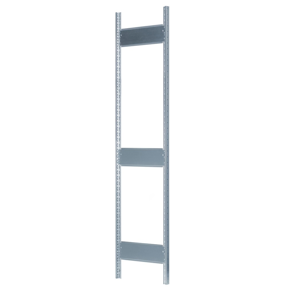 Immagine del prodotto: Telaio con profilo a T MULTIplus per scaffalature a ripiani SCHULTE, zincato, premontato, 3 ripiani di profondità, HxD 2.000 x 400 mm