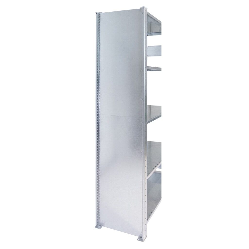 Telaio in lamiera piena con profilo a T MULTIplus per scaffalature a ripiani SCHULTE, zincato, premontato, HxD 2.000 x 600 mm Immagine del prodotto n. 3: Telaio in lamiera piena con profilo a T MULTIplus per scaffalature a ripiani SCHULTE, zincato, premontato, HxD 2.000 x 600 mm