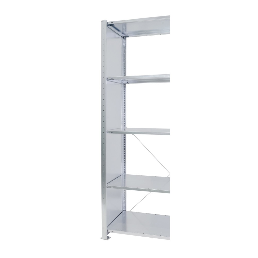 Immagine del prodotto n. 2: Telaio in lamiera piena con profilo a T MULTIplus per scaffalature a ripiani SCHULTE, zincato, premontato, HxD 2.000 x 300 mm