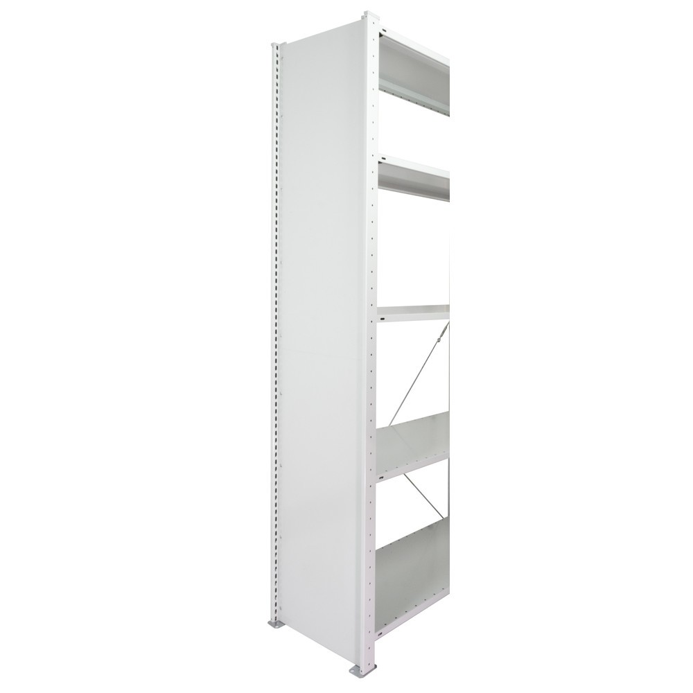 Immagine del prodotto n. 2: Telaio in lamiera piena con profilo a T MULTIplus per scaffalature a ripiani SCHULTE, grigio chiaro, premontato, HxD 2.500 x 400 mm