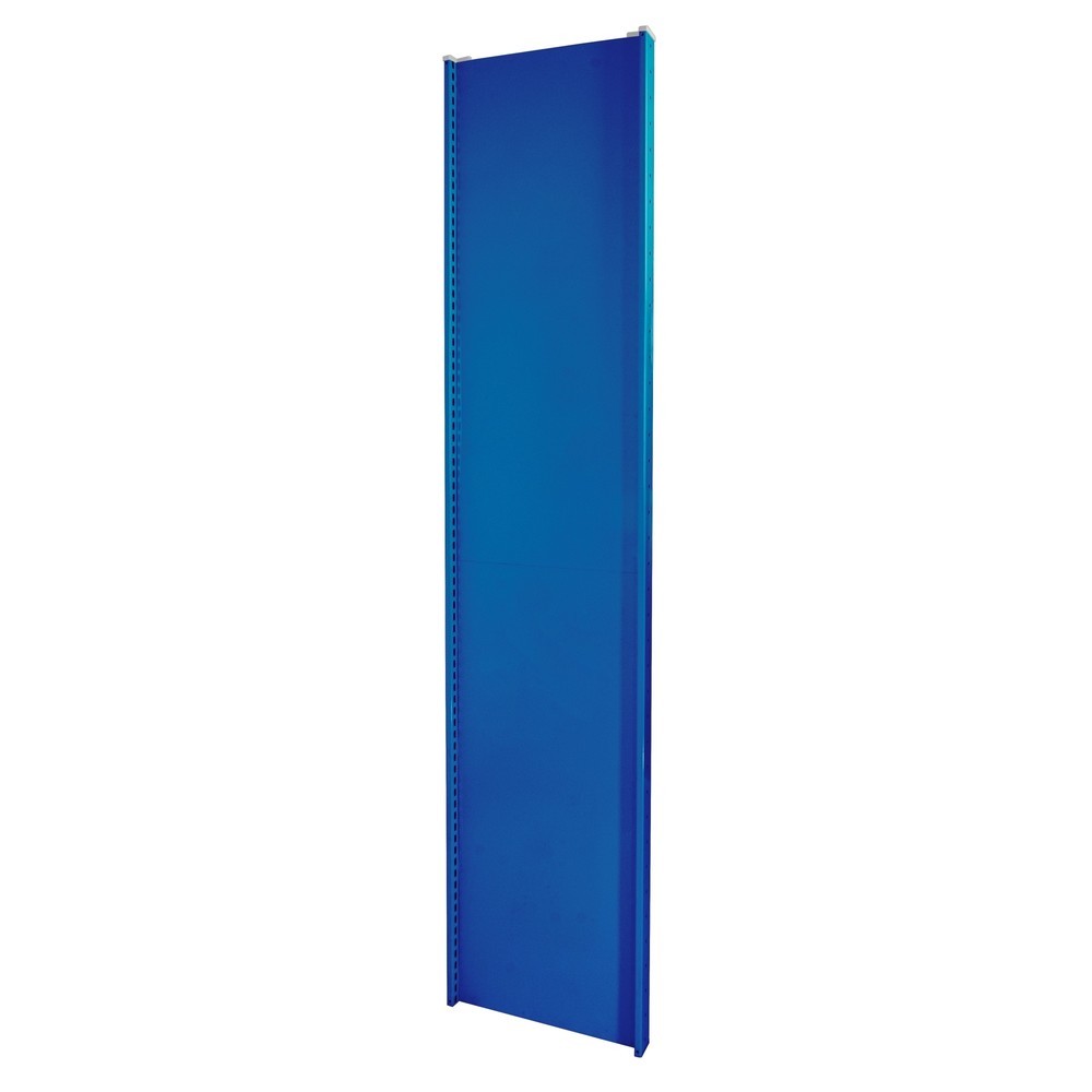 Immagine del prodotto: Telaio in lamiera piena con profilo a T MULTIplus per scaffalature a ripiani SCHULTE, blu genziana, premontato, HxD 2.500 x 400 mm