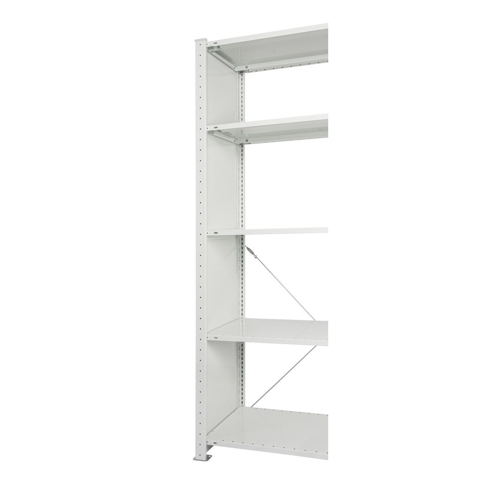 Immagine del prodotto n. 3: Telaio in lamiera piena con profilo a T MULTIplus per scaffalature a ripiani SCHULTE, grigio chiaro, premontato, HxD 2.500 x 500 mm