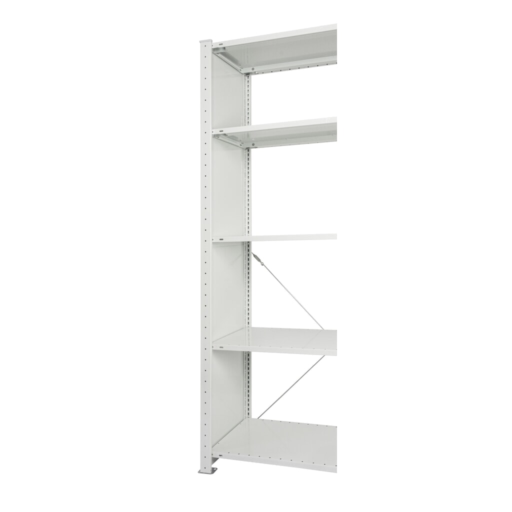 Immagine del prodotto n. 3: Telaio in lamiera piena con profilo a T MULTIplus per scaffalature a ripiani SCHULTE, grigio chiaro, premontato, HxD 2.500 x 500 mm