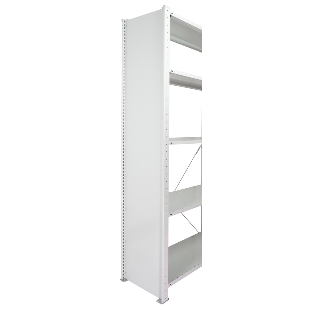 Telaio in lamiera piena con profilo a T MULTIplus per scaffalature a ripiani SCHULTE, grigio chiaro, premontato, HxD 2.500 x 600 mm Immagine del prodotto n. 2: Telaio in lamiera piena con profilo a T MULTIplus per scaffalature a ripiani SCHULTE, grigio chiaro, premontato, HxD 2.500 x 600 mm