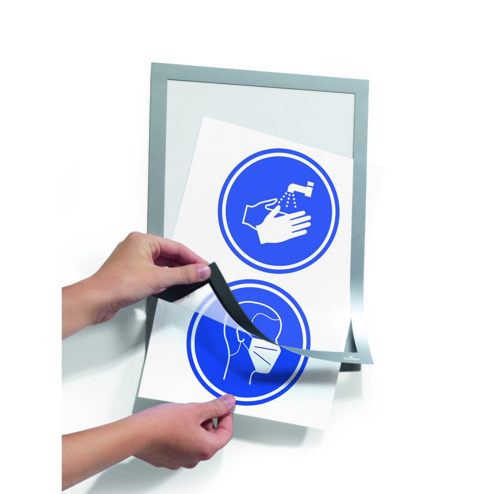 Immagine del prodotto n. 6: Telaio informativo DURAFRAME® DURABLE, autoadesivo, DIN A4, argento metallizzato