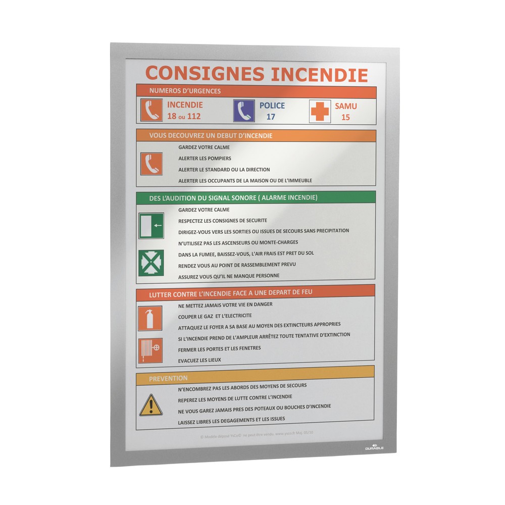 Immagine del prodotto n. 7: Telaio informativo DURAFRAME® DURABLE, autoadesivo, DIN A3, argento metallizzato