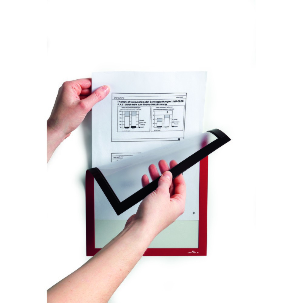 Immagine del prodotto n. 2: Telaio magnetico DURAFRAME® DURABLE, DIN A4, rosso