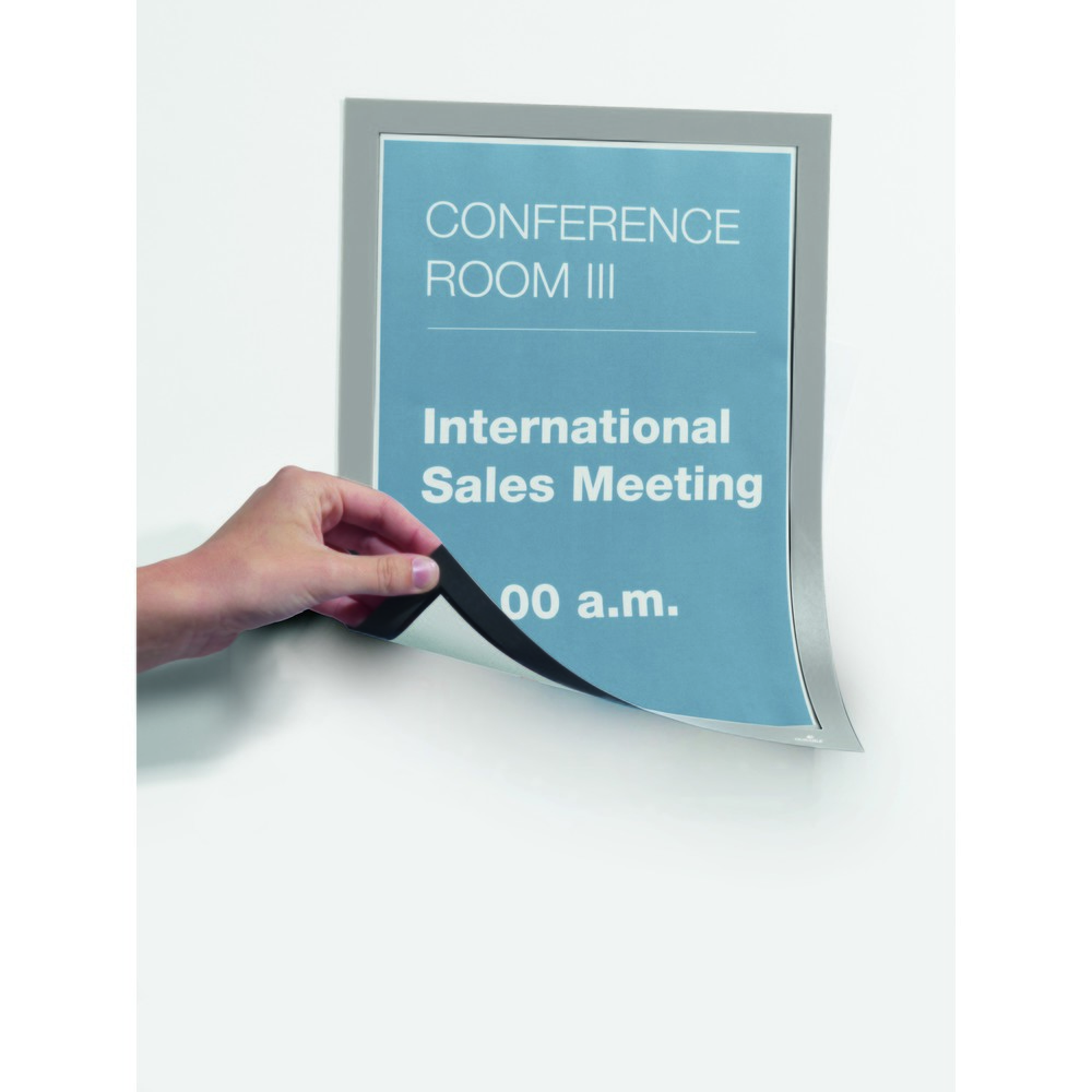 Immagine del prodotto n. 5: Telaio magnetico DURAFRAME® DURABLE, DIN A4, argento metallizzato