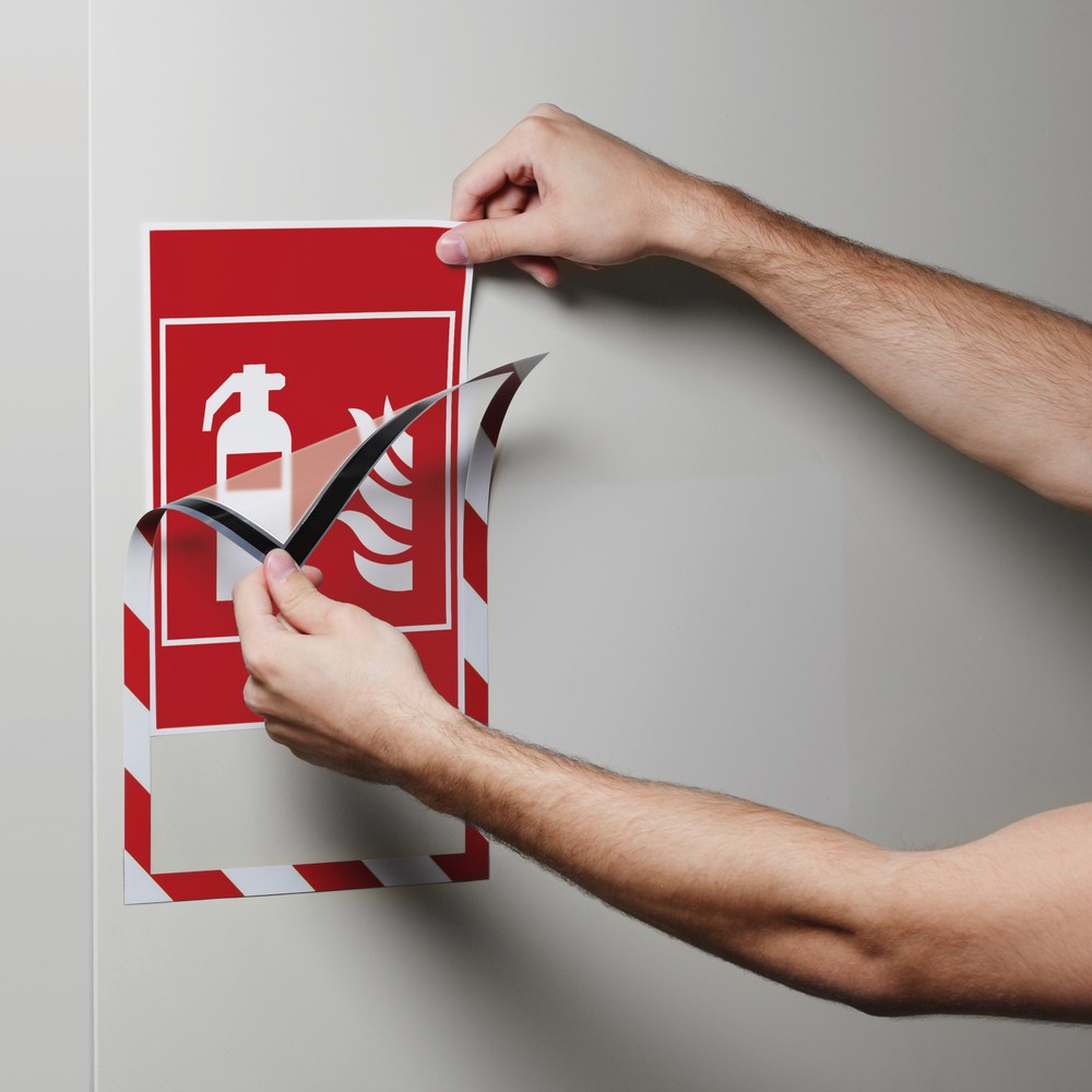 Immagine del prodotto n. 3: Telaio magnetico DURAFRAME® Security DURABLE, DIN A4, rosso/bianco