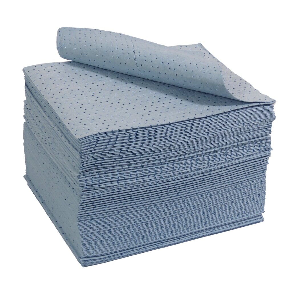 Immagine del prodotto: Tessuto non tessuto assorbente SM Heavyweight, 100 panni, 2 strati, LxL 400 x 500 mm, per oli, blu