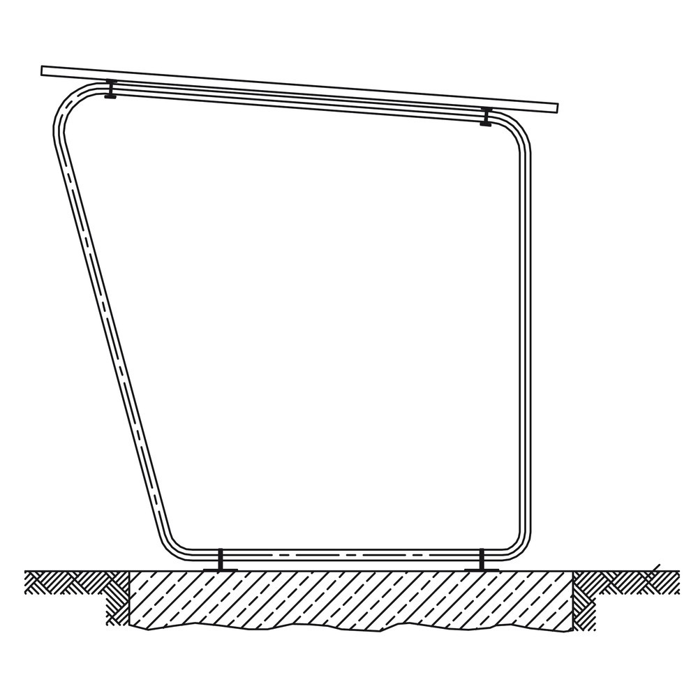 Immagine del prodotto n. 2: Tettoia BASIC, 1 lato, campata base, larghezza 2.145 mm