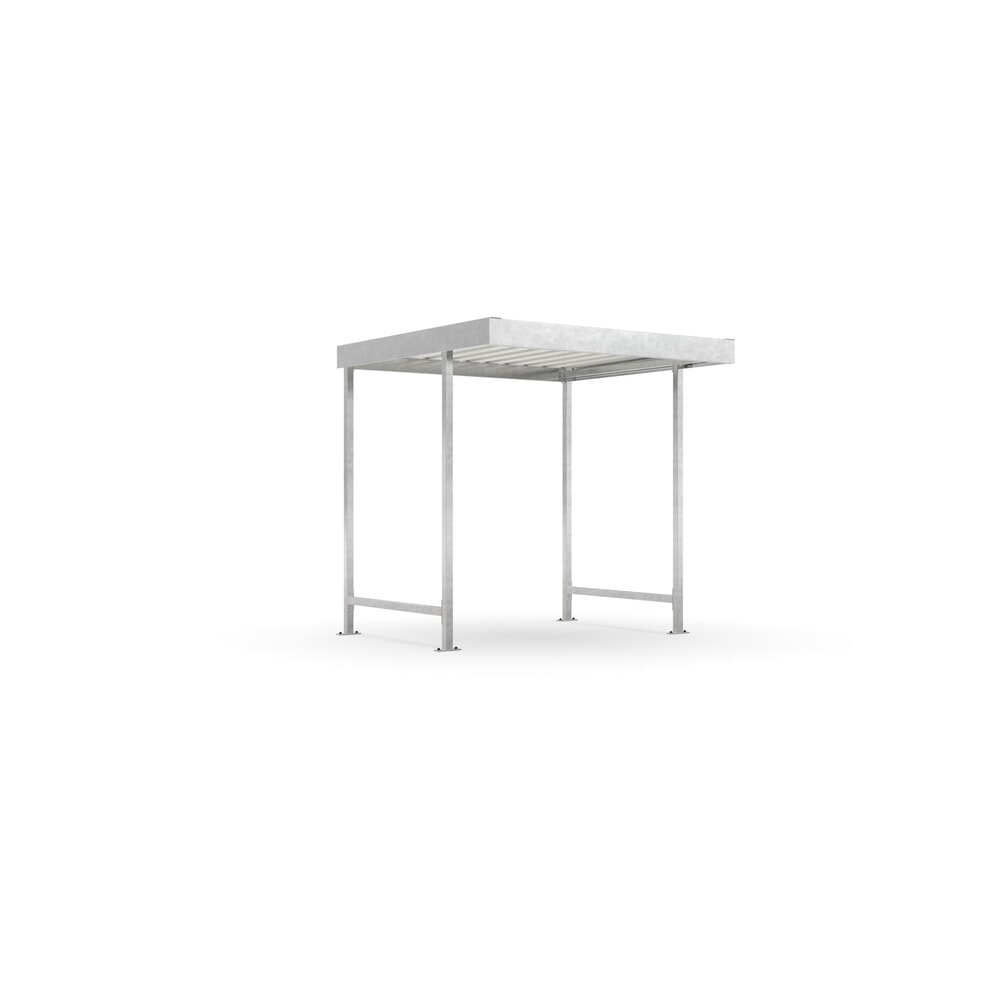 Immagine del prodotto n. 1: Tettoia wsm®, 1 lato, campata base, AxLxP 2.360 x 2.250 x 2.200 mm, zincato