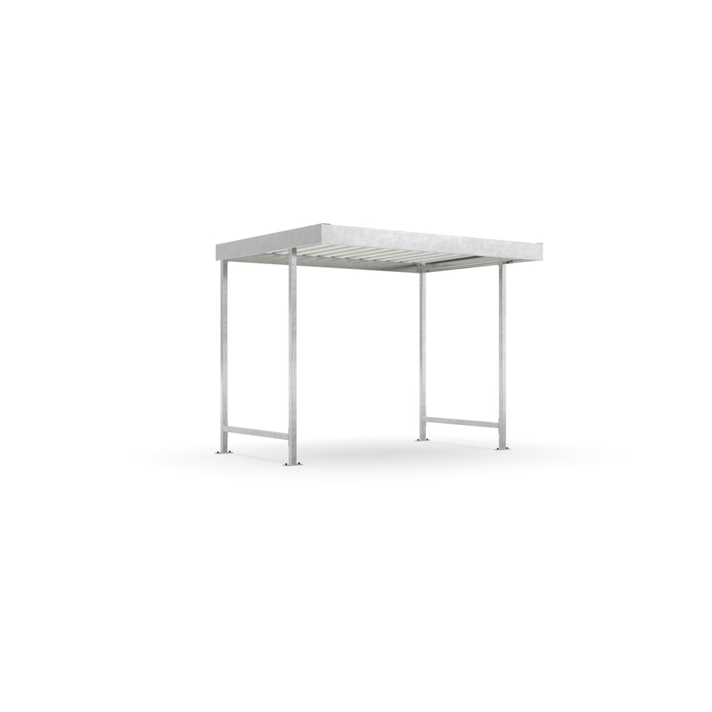 Immagine del prodotto n. 1: Tettoia wsm®, 1 lato, campata base, AxLxP 2.360 x 2.870 x 2.200 mm, zincato
