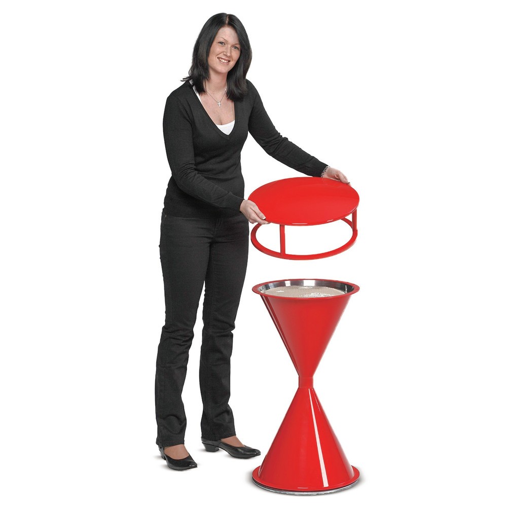 Immagine del prodotto: Tettuccio di protezione per posacenere a colonna VAR® CLASSIC, materiale plastico, rosso traffico