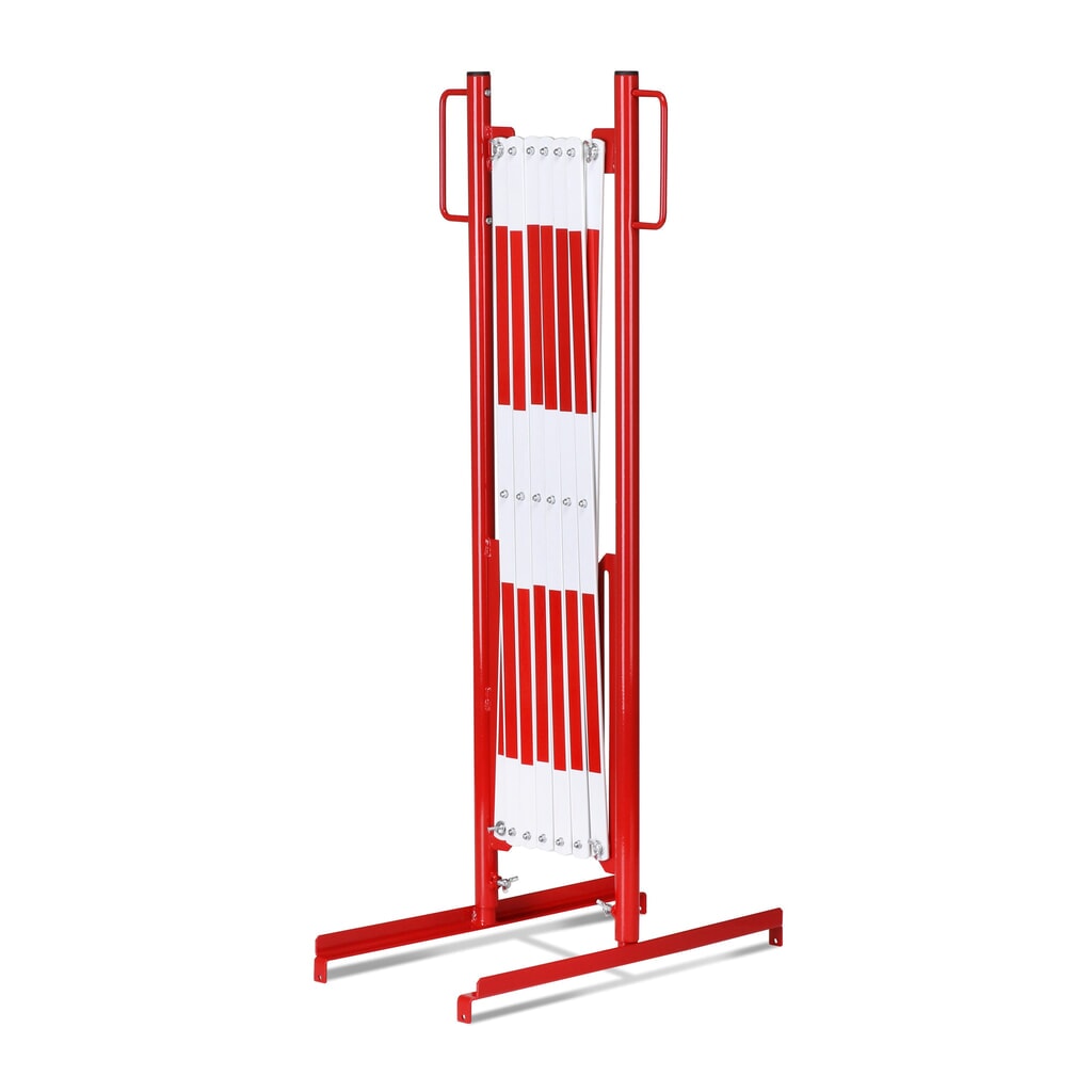 Transenna a griglia, piede su entrambi i lati, larghezza 3.600 mm, rosso/bianco Immagine del prodotto n. 2: Transenna a griglia, piede su entrambi i lati, larghezza 3.600 mm, rosso/bianco