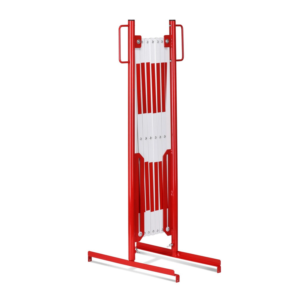 Transenna a griglia, piede su entrambi i lati, larghezza 3.600 mm, rosso/bianco Immagine del prodotto n. 4: Transenna a griglia, piede su entrambi i lati, larghezza 3.600 mm, rosso/bianco