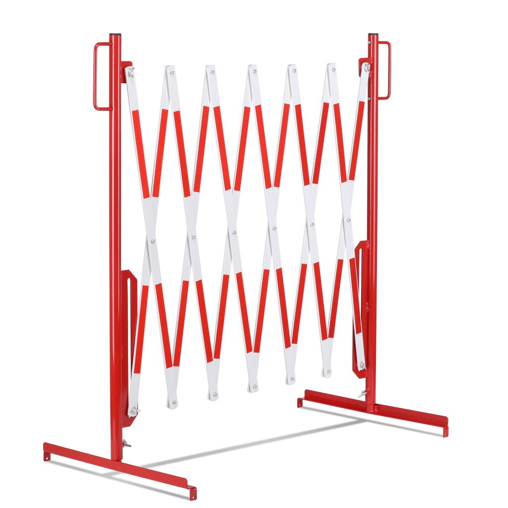 Transenna a griglia, piede su entrambi i lati, larghezza 3.600 mm, rosso/bianco Immagine del prodotto n. 8: Transenna a griglia, piede su entrambi i lati, larghezza 3.600 mm, rosso/bianco