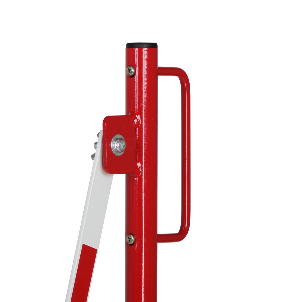 Immagine del prodotto n. 9: Transenna a griglia, rulli su un solo lato, montaggio a parete, larghezza 3.600 mm, rosso/bianco