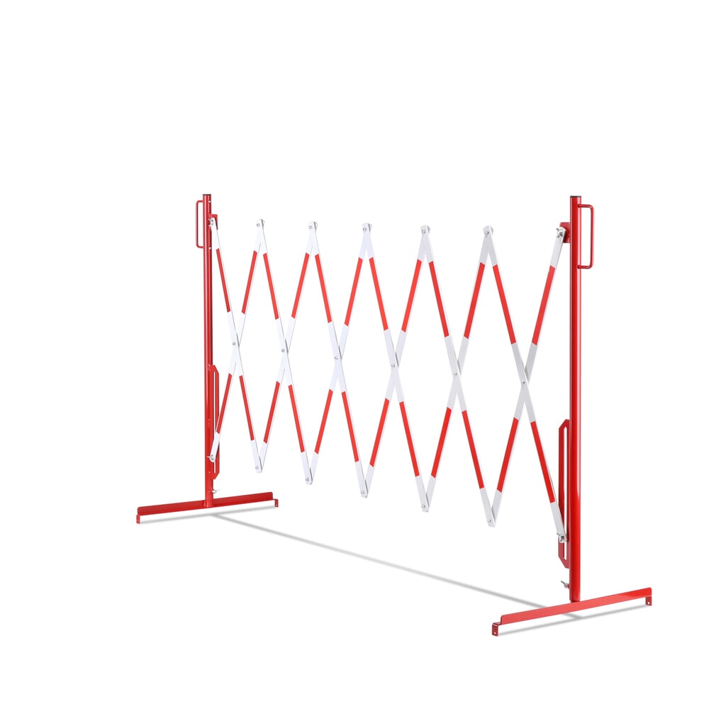 Transenna a griglia, piede su entrambi i lati, larghezza 3.600 mm, rosso/bianco Immagine del prodotto n. 11: Transenna a griglia, piede su entrambi i lati, larghezza 3.600 mm, rosso/bianco