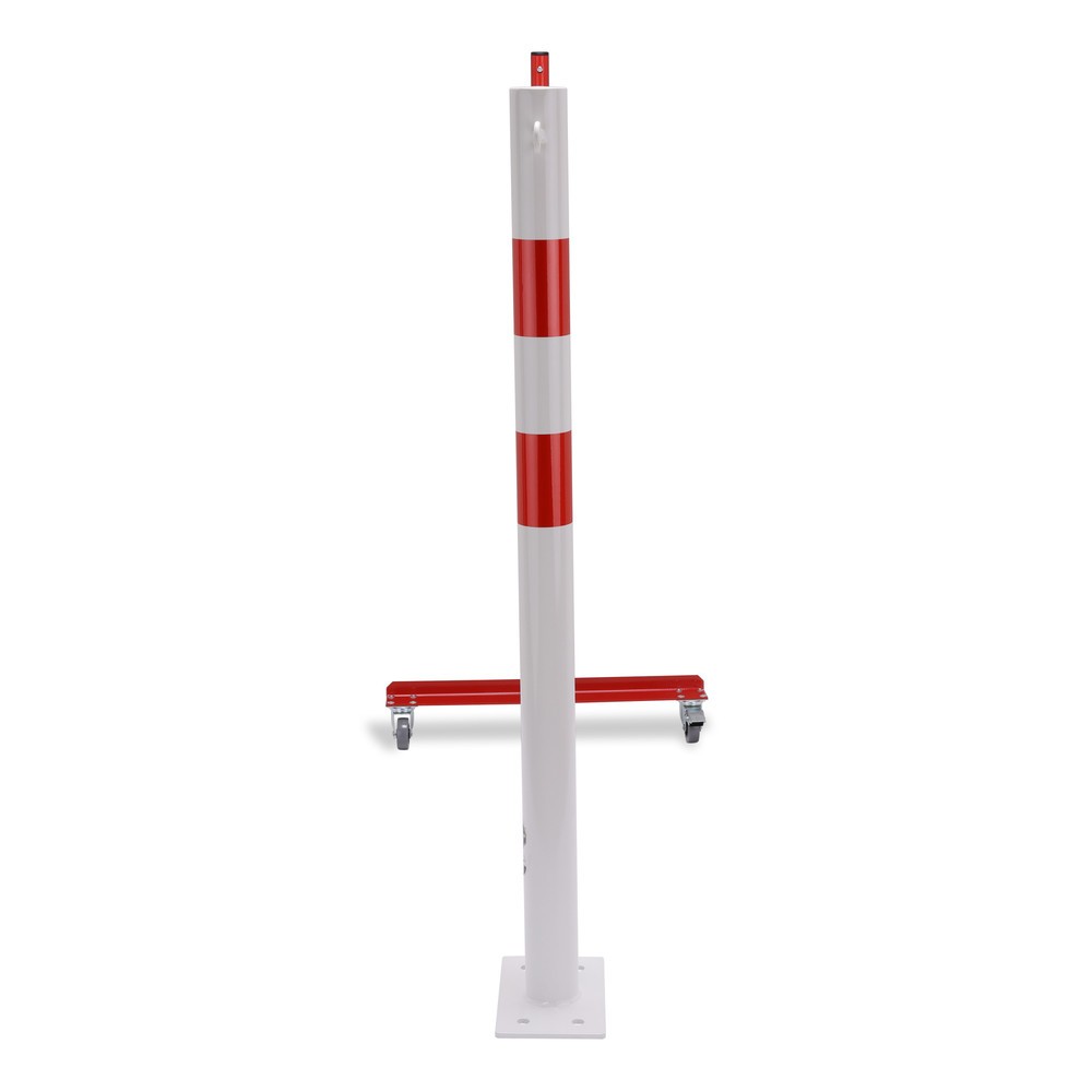 Immagine del prodotto n. 7: Transenna a griglia con paletto di sbarramento, Ø 60 mm, larghezza 4.000 mm, rosso/bianco