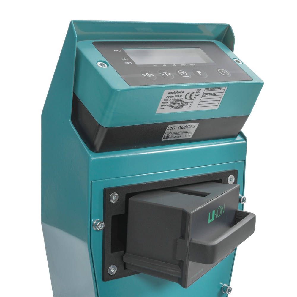 Immagine del prodotto n. 3: Transpallet con bilancia Ameise® PTM 2.0 Scale +. con bilancia di precisione, portata 2.000 kg, rulli tandem