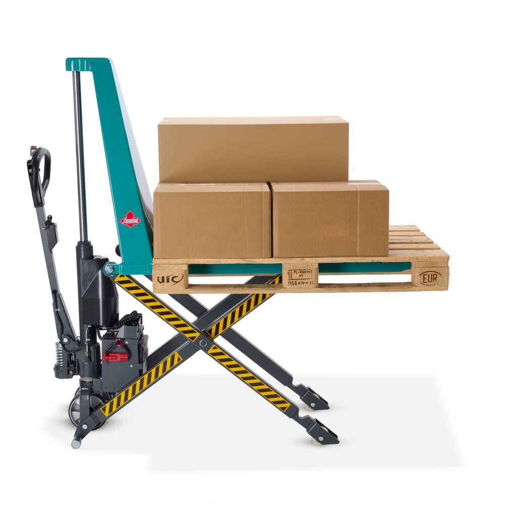 Immagine del prodotto n. 16: Transpallet a pantografo Ameise® PTM 1.0 elettro-idraulico, portata 1.000 kg, lunghezza forche 1.150 mm, in poliuretano/nylon