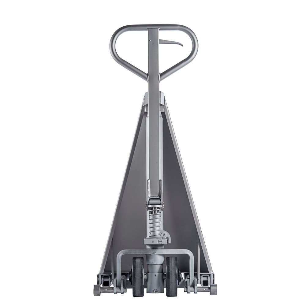 Immagine del prodotto n. 2: Transpallet a pantografo in acciaio INOX con sollevamento rapido, lunghezza forche 1.200 mm, nylon